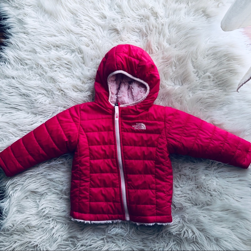 18m  girls North Face Pink reversible Jacket.